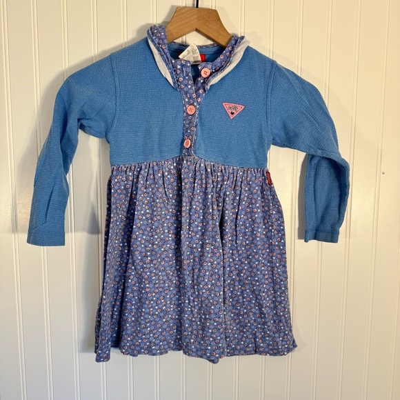 ESPRIT Mini Button Design Long Sleeve 100% Cotton Dress Toddler Medium 4T/5T - Picture 1 of 11